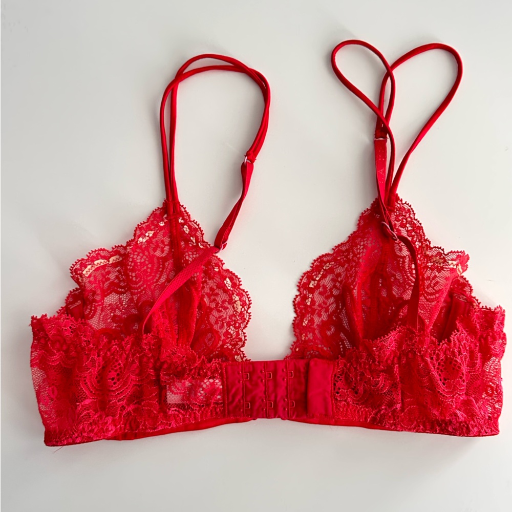 LA Perla Elegant Red Lace Bralette - Picture 8 of 12